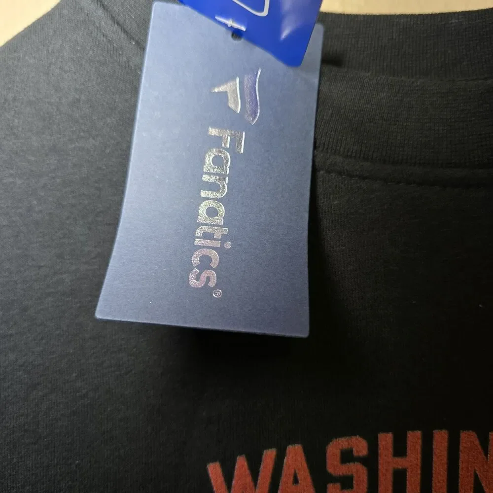 Fanatics Mens Medium Black Washington Wizards Arch Smoke Pullover Sweatshirt NWT